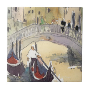 Azulejo De Cerâmica Destinos Venice Plein Air Gondola Ride