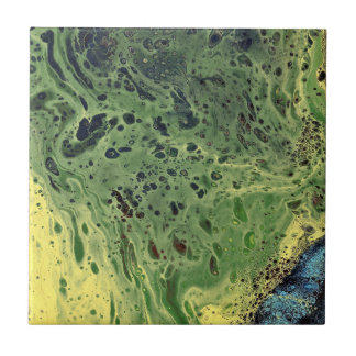 Azulejo De Cerâmica Desvaneça 3 Verde Manchado