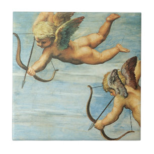 Azulejo De Cerâmica Detalhe de Galatea Angels de Raphael Sanzio