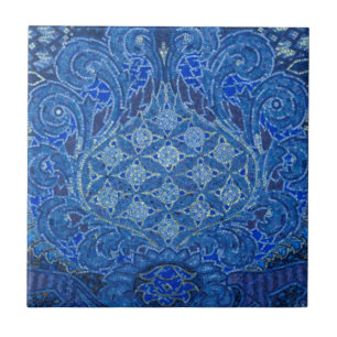 Azulejo De Cerâmica Detalhe de Mosaico Azul, Alemanha