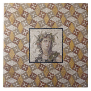 Azulejo De Cerâmica Detalhe de um painel de assoalho romano do mosaico