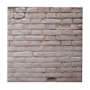 Azulejo De Cerâmica Detalhe de uma parede dos tijolos bege velhos da