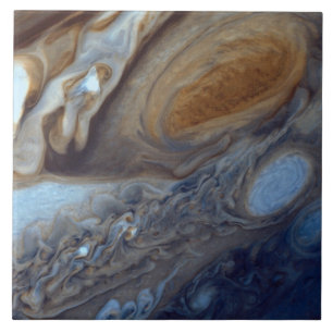 Azulejo De Cerâmica Detalhe ponto vermelho da atmosfera de Jupiter de