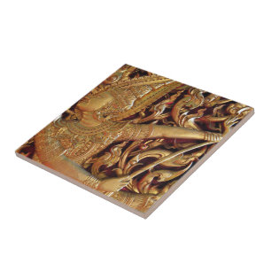 Azulejo De Cerâmica Detalhe tailandês do templo budista