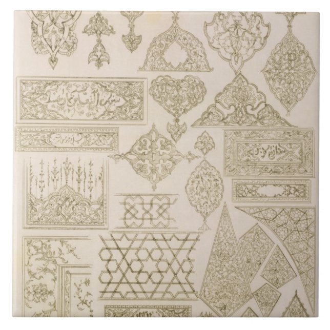 Azulejo De Cerâmica Detalhes de ornamentação para os braços, beiras, (Frente)