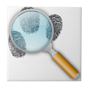 Azulejo De Cerâmica Detective Magnifying Glass