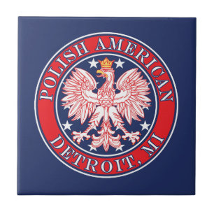 Azulejo De Cerâmica Detroit Michigan Polonesa Eagle