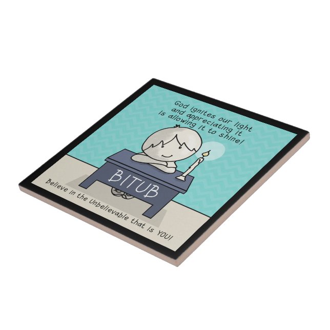 Azulejo De Cerâmica Deus Ignora Nossa Luz (Lateral)