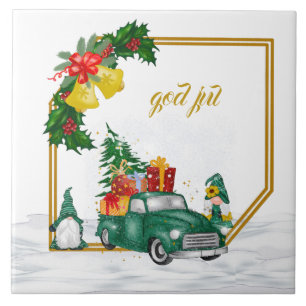 Azulejo De Cerâmica Deus Jul Casal Verde Azulejo Cerâmica dos Gnomos