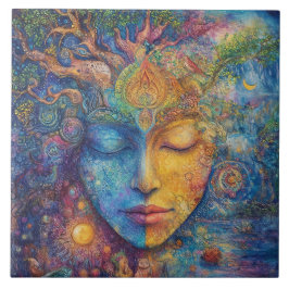 Azulejo De Cerâmica Deusa Woodland