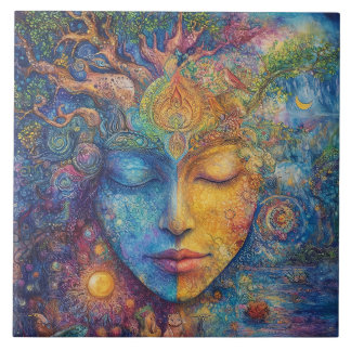 Azulejo De Cerâmica Deusa Woodland