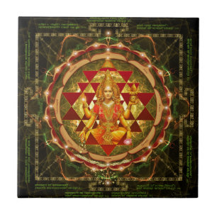 Azulejo De Cerâmica Devi Lakshmi Stotram- Shri Yantra