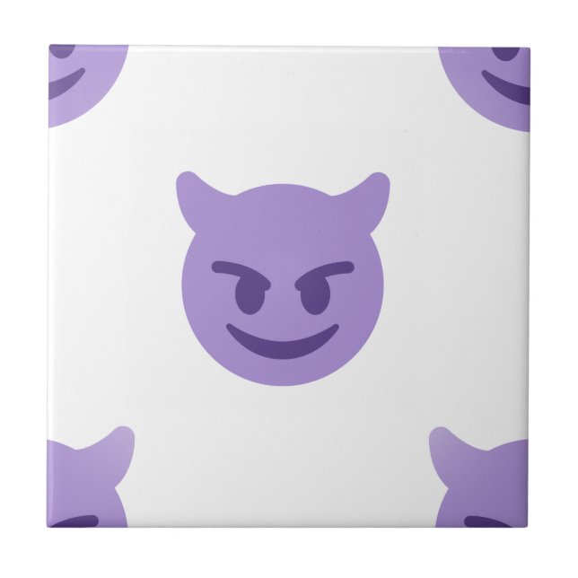 Azulejo De Cerâmica devil emoji (Frente)