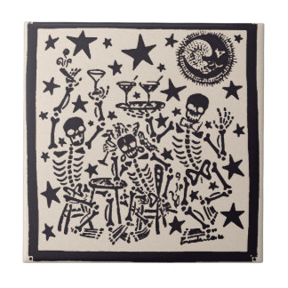 Azulejo De Cerâmica Dia da festa inoperante do diâmetro Muertos do