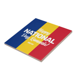 Azulejo De Cerâmica Dia da Independência da Romênia Bandeira Nacional 