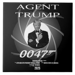 Azulejo De Cerâmica Dia de Inauguração do Agente Presidente Donald Tru