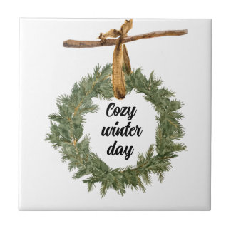 Azulejo De Cerâmica Dia de inverno Cozy