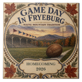 Azulejo De Cerâmica Dia de Jogo Personalizado em Fryeburg Maine para E
