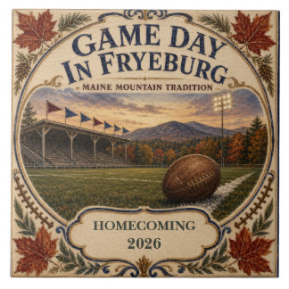 Azulejo De Cerâmica Dia de Jogo Personalizado em Fryeburg Maine para E