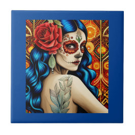 Azulejo De Cerâmica Día de los Muertos