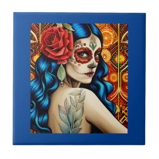 Azulejo De Cerâmica Día de los Muertos