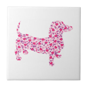 Azulejo De Cerâmica Dia de os namorados Dachshund