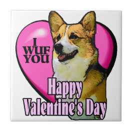 Azulejo De Cerâmica Dia de os namorados Welsh Corgi