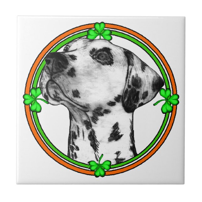 Azulejo De Cerâmica Dia de São Patrício Dalmático (Frente)