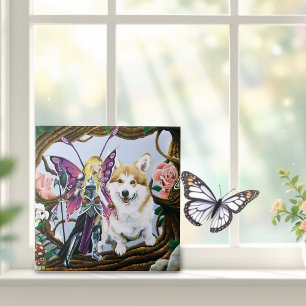 Azulejo De Cerâmica Dia de Treinamento Corgi