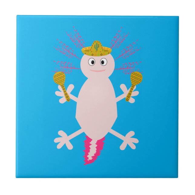 Azulejo De Cerâmica Dia do Axolotl Mexicano Morto (Frente)