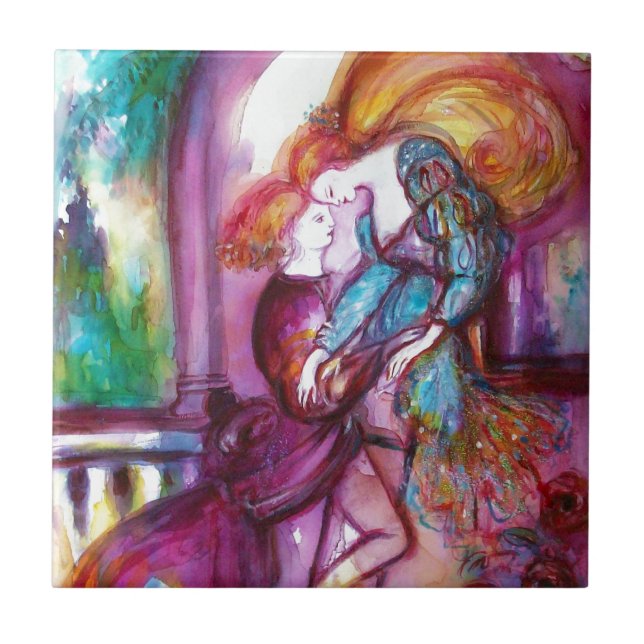 Azulejo De Cerâmica Dia dos Namorados Românticos de ROMEO E JULIETA (Frente)