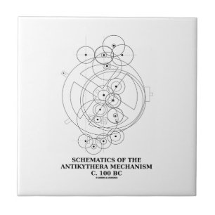Azulejo De Cerâmica Diagramas esquemáticos do mecanismo de Antikyther