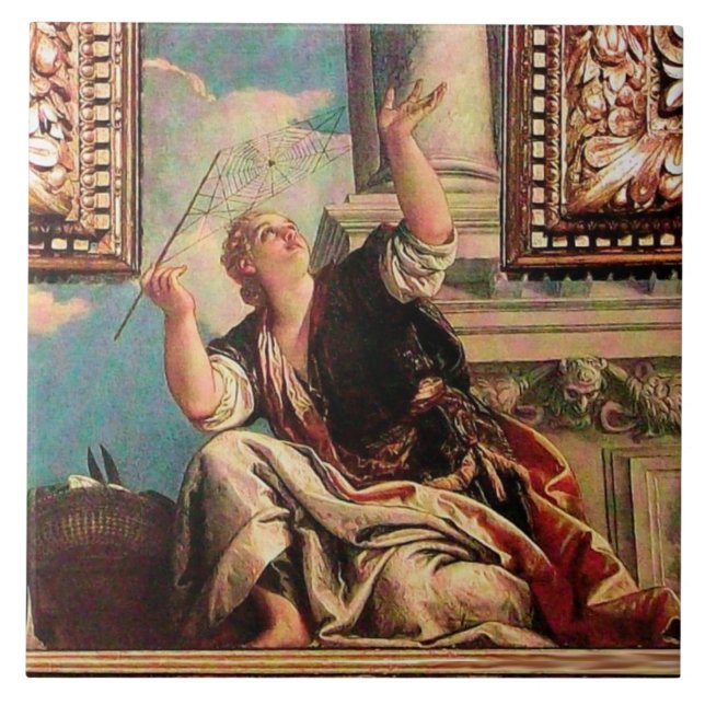 Azulejo De Cerâmica DIALÉTICA por Paolo Veronese (Frente)