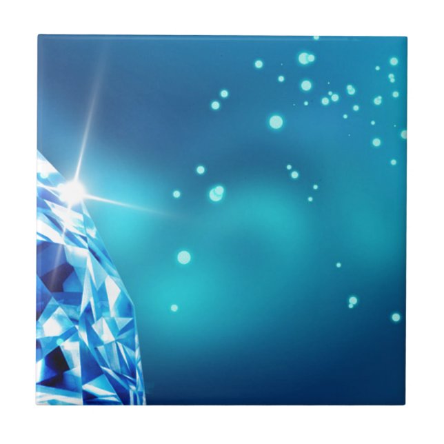 Azulejo De Cerâmica diamante azul (Frente)