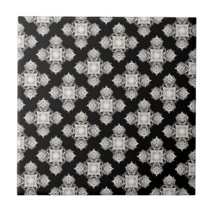 Azulejo De Cerâmica Diamante brilha em cinzas de sombra