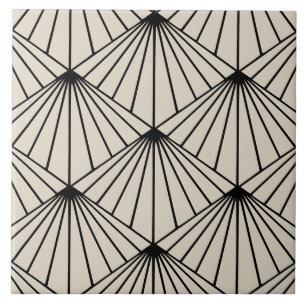 Azulejo De Cerâmica Diamante do Padrão do Ventilador do Deco de Arte N