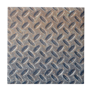 Azulejo De Cerâmica Diamante industrial oxidado CheckerPlate da