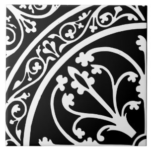 Azulejo De Cerâmica Diamante Orientado Impressão Grande Abstrato Preto