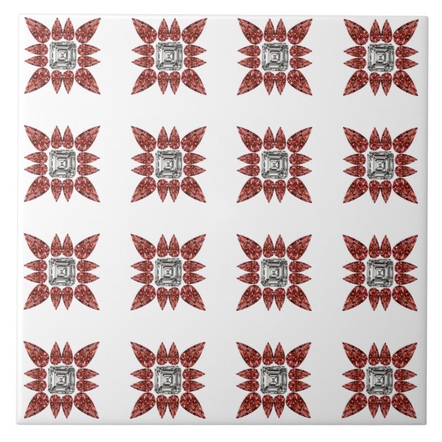 Azulejo De Cerâmica Diamante Rosa (Frente)