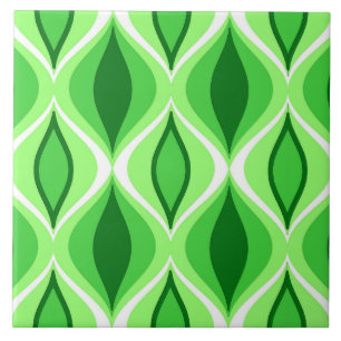 Azulejo De Cerâmica Diamantes, esmeralda & verde limão modernos do