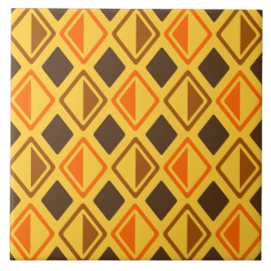 Azulejo De Cerâmica Diamantes Modernos de meio século Multicolores