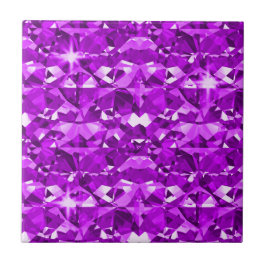 Azulejo De Cerâmica Diamantes perfeitamente roxos
