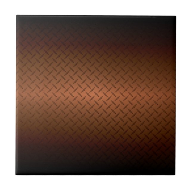 Azulejo De Cerâmica Diamondplate Look Pattern Black to Copper Fade (Pa (Frente)