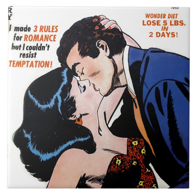 Azulejo De Cerâmica Diário do Amor #33 (Frente)