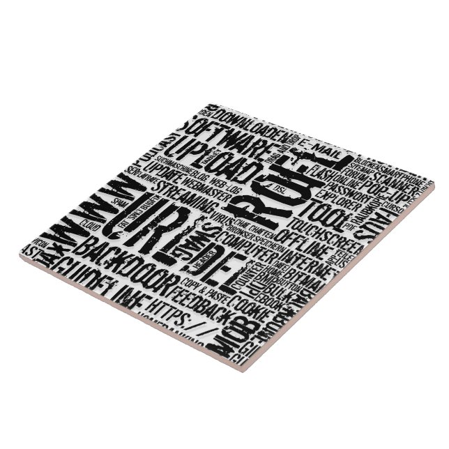 Azulejo De Cerâmica Dicionário de computador... (Lateral)