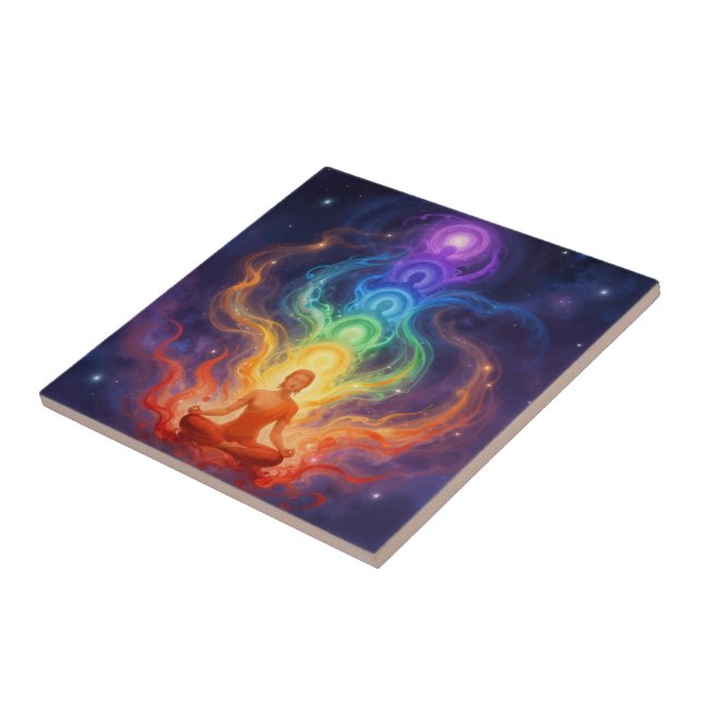 Azulejo De Cerâmica Die 7 Chakren (Lateral)