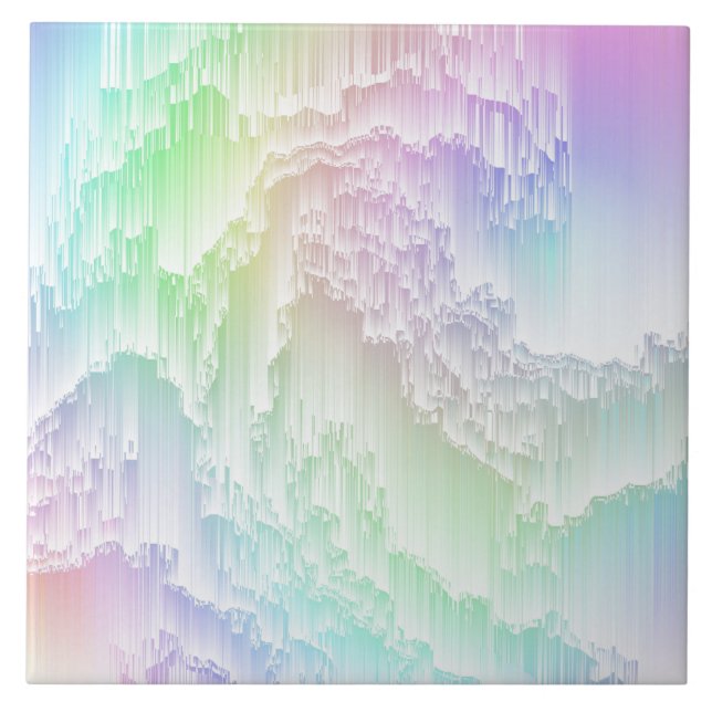 Azulejo De Cerâmica Dificuldade de chuva arco-íris (Frente)