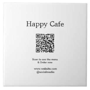 Azulejo De Cerâmica Digitalização do restaurante Café para ver o pedid
