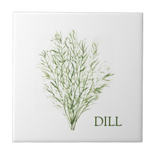 Azulejo De Cerâmica Dill Herb Greenery Kitchen Culinary Green Plant