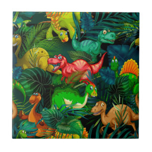 Azulejo De Cerâmica Dinosaur Park
